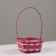Wicker basket, 20 x 20 x 10/33 cm, purple, bamboo