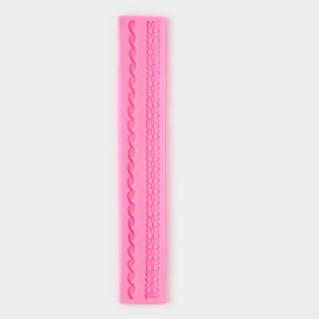Mold "Creole", silicone, 30 × 5.3 × 0.7 cm, pink color