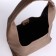 Women's bag on the button, cosmetic bag, dark beige color