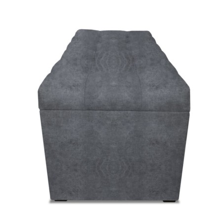 Puff with a lid and weighting, 800 × 400 × 420 mm, Dakota velor, Grey color-4