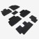 Rubber rugs with high side for Hyundai Palisade I, 2018-N.V.