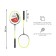 Badminton rackets onlytop, aluminum, set 2 pcs., In a case, color yellow color