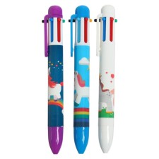 Automatic ballpoint pen, 6-colored, 