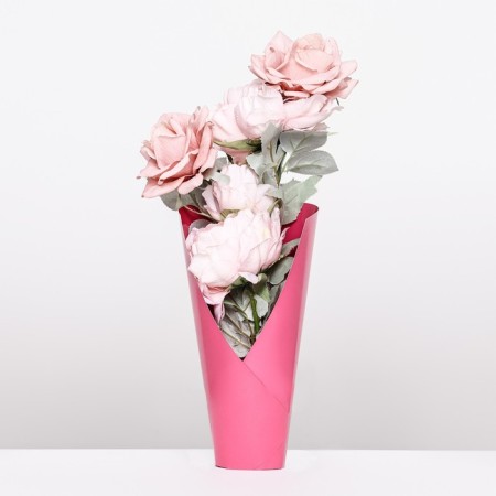 Floristic cone without bottom, folding, fuchsia, 32x30cm-1