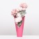 Floristic cone without bottom, folding, fuchsia, 32x30cm