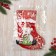 Nosok for gifts "Snow House" Snowman, 18.5x26 cm, red