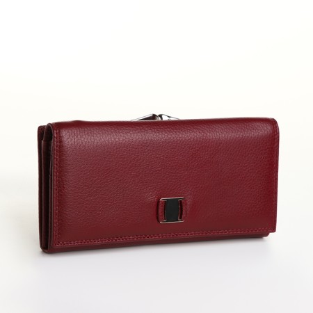 Women's wallet on a magnet, burgundy color