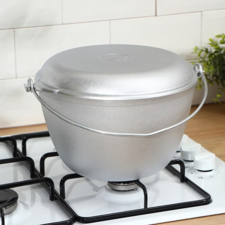 Kazan hiking, 5 l, lid-horseman, silver color-4
