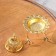Kurilnitsa for incense powder and cones "Globus", golden, 8x6.7 cm