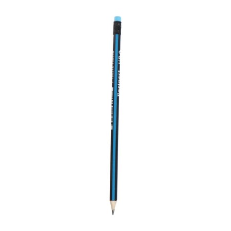 Pencil of black -scores "strips" hardness of HB, with an eraser, triangular, sharpened, in a tube, mix-3