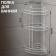 Bathroom shelf is an angular 3-tier, 23 × 58.5 cm, white color