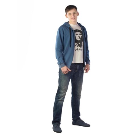 Male hoodies, size 54, indigo color-4