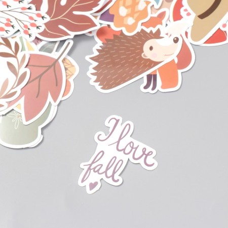 Stickers for creativity "Autumn Forest" set of 50 pcs 4x8 cm-1