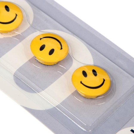 Magnets for boards "Smiley" 20 mm, 6 pieces, Globus yellow-1