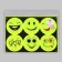 Reflective stickers "smiles", d = 6.5 cm, 6 pcs on the sheet, the color of the light