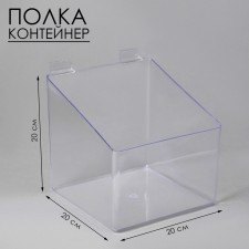Plastic-container regiment F360, 20 × 20 × 20 cm, the color is transparent