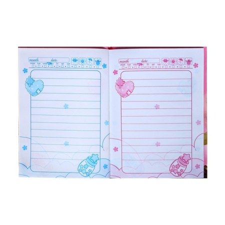 Notebook in a gift box, on a lock, A6, 50 sheets, line "Bear", mix-5
