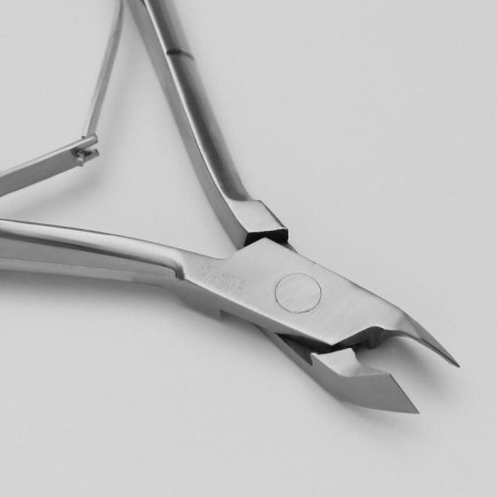 Manicure nippers for cuticle, double spring, 10.5 cm, blade length-6 mm, on the blist, silver color, B-188 (450) -s-s lj-1