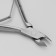Manicure nippers for cuticle, double spring, 10.5 cm, blade length-6 mm, on the blist, silver color, B-188 (450) -s-s lj