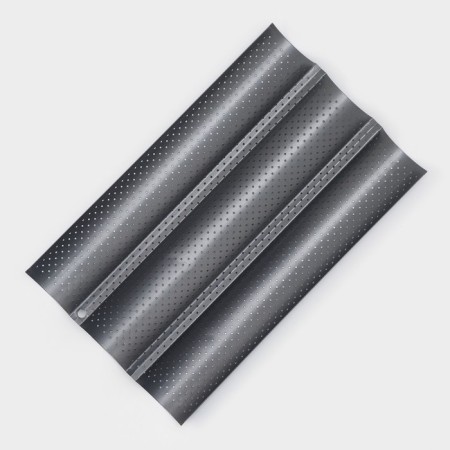 Baking shape perforated share "Bread. Baget ", 38 × 23.5 × 2.5 cm, anti -stick coating-6