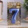 Candle for the Cake "European Giant", number 7, 7 cm, blue metallic