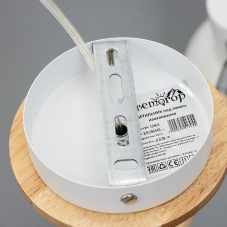 Svetogor chandelier "Project" 3x60W E27 white/beige-8