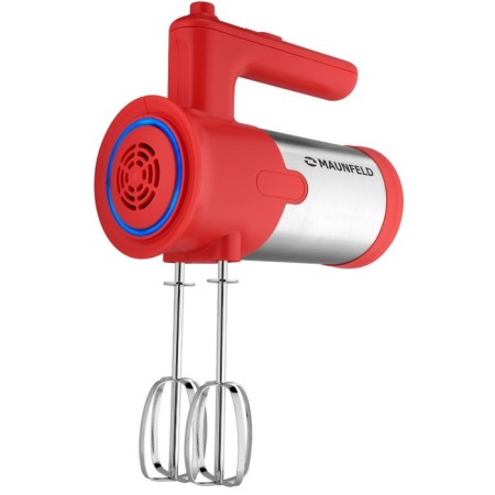 Mixer Maunfeld MF-321R, manual, 300 watts, 5 speeds, 4 nozzles, red