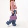 Sports bag with lightning, external pocket, lilac color