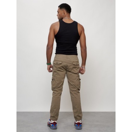 Cargo jeans men, size 44, beige color-11