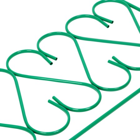 Decorative fence, 54 × 340 cm, 5 sections, metal, green, "elegant"-8
