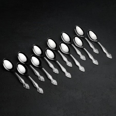 Tablespoon "Troika", h = 19 cm, thickness 2 mm, silver color-2