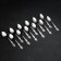 Tablespoon "Troika", h = 19 cm, thickness 2 mm, silver color