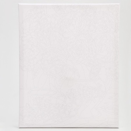 Picture on numbers on canvas with a subframe "Bouquet of peonies", 40 x 50 cm-3