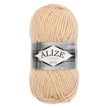 Yarn "Superlana Maxi" 75% acrylic, 25% wool 100m/100g (310 champagne)-1