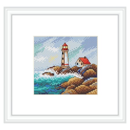 Set for embroidery "Sea landscape" 10 × 11cm-1