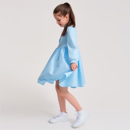 Платье для девочки MINAKU: Cotton collection цвет голубой, рост 116-7