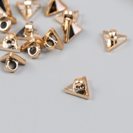 Button plastic for creativity "Triangle black and white" set of 15 pcs 1x1x0.7 cm-2