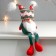 Interior doll "Santa Claus in a hat with green patterns, with bombs" 41x13x10 cm