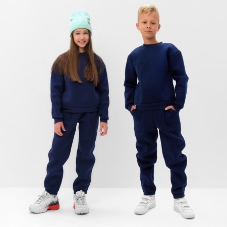 Children's costume with the basis (sweatshirt, trousers) minku, blue color, height 152 cm