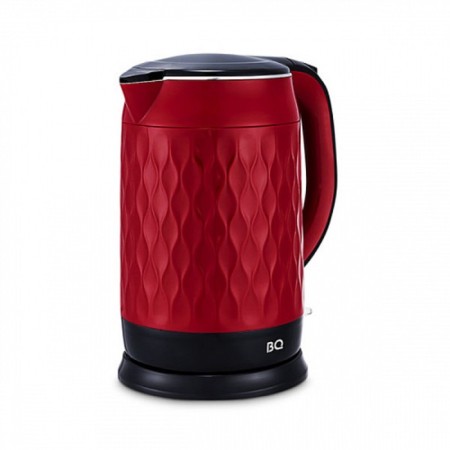 Electric kettle bQ kt1715p, plastic, flask, 1.7 l, 1800 watts, red/black