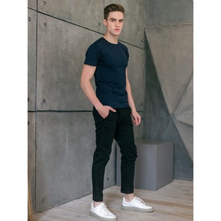 Male T -shirt, size 44, black color-5