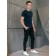 Male T -shirt, size 44, black color