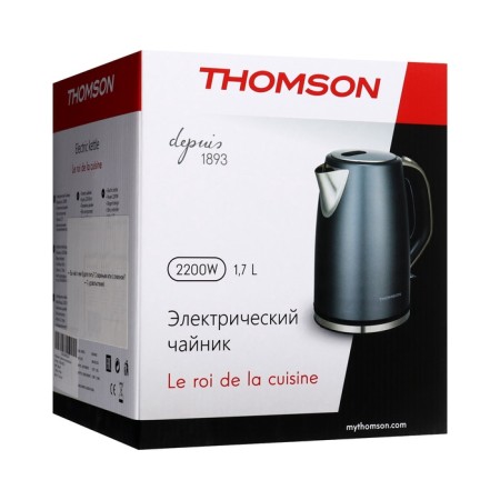 Electric kettle Thomson K30e-4002, metal, 1.7 l, 2000 watts, dark gray-10