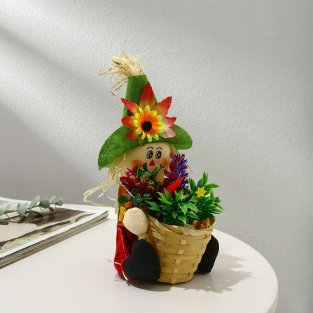 Flower stand, 1 pot, d = 7.5 cm, h = 7.5 cm, mix, “scarecrow”, greengo
