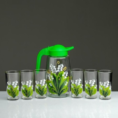 Set for juice "Landysh" art painting, 6 glasses 1250/200 ml-11