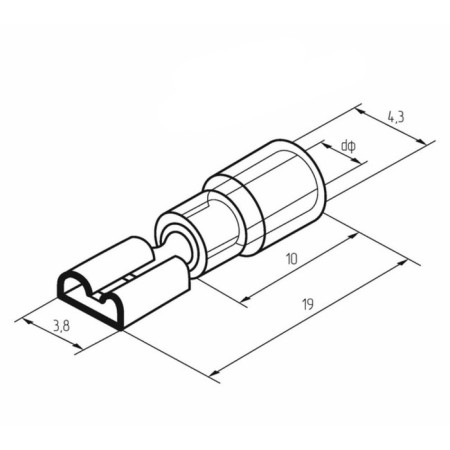 Domestic terminal isolated RPI-M 2.5- (2.8)/RPI 2-250 Nest 3.8 mm 1.5-2.5 mm² rexant-1