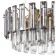 Suspended chandelier Stilform ton 8xe14 40w, size 60x60x60-120 cm, bronze color