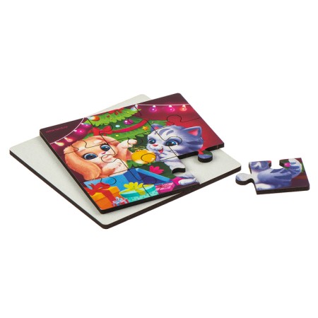New Year's Wooden Puzzles "New Year! Animals decorate the Christmas tree "-5