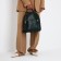 Women's backpack made of artificial leather with lightning, 1 pocket, green color