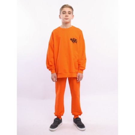 Pants for a boy, height 116 cm, orange color